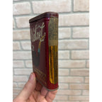 Vintage Early Velvet Tobacco Tin Empty Vertical Pocket Pipe Mixture Can