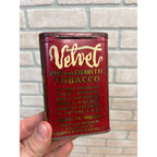 Vintage Early Velvet Tobacco Tin Empty Vertical Pocket Pipe Mixture Can