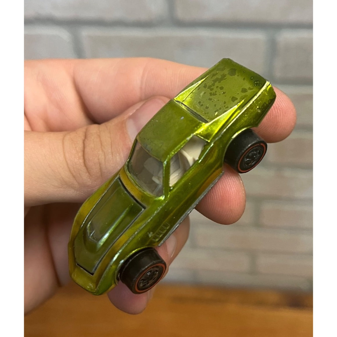 Vintage Hot Wheels Redline 1968 Custom Corvette Antifreeze RARE