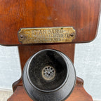 Antique 1900s Wooden Standard Telephone Electric Madison Wisconsin Phone Wall Mount