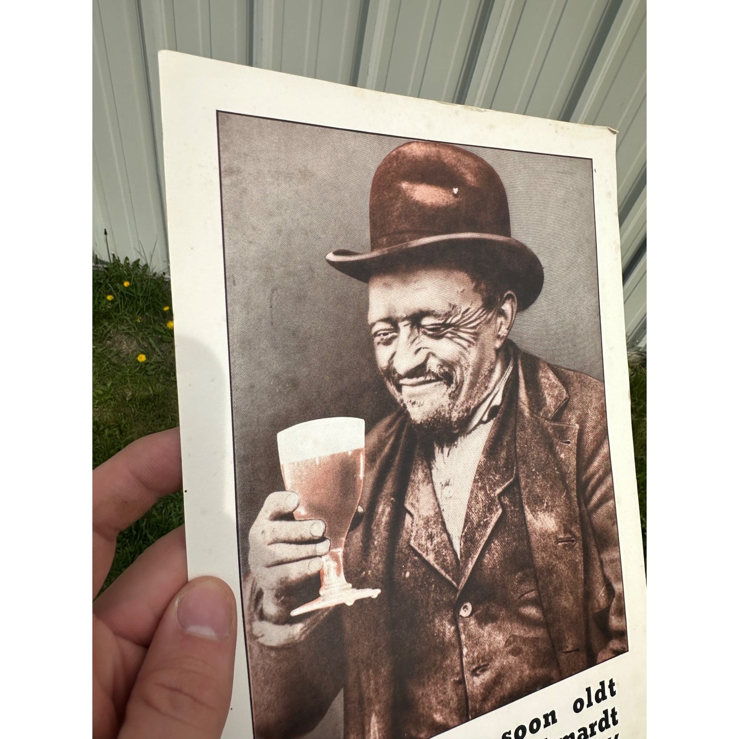 Vintage 1930s Blatz Beer Window Advertising Bar Sign Card Milwaukee