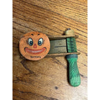 Antique 1920s German Halloween Ratcheting Wooden Noisemaker JOL Jack O'Lantern