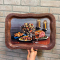 Vintage 1962 COKE COCA-COLA Ham Dinner Photo Meal Serving Tray 18.75" x 13.5"