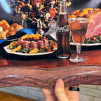 Vintage 1962 COKE COCA-COLA Ham Dinner Photo Meal Serving Tray 18.75" x 13.5"