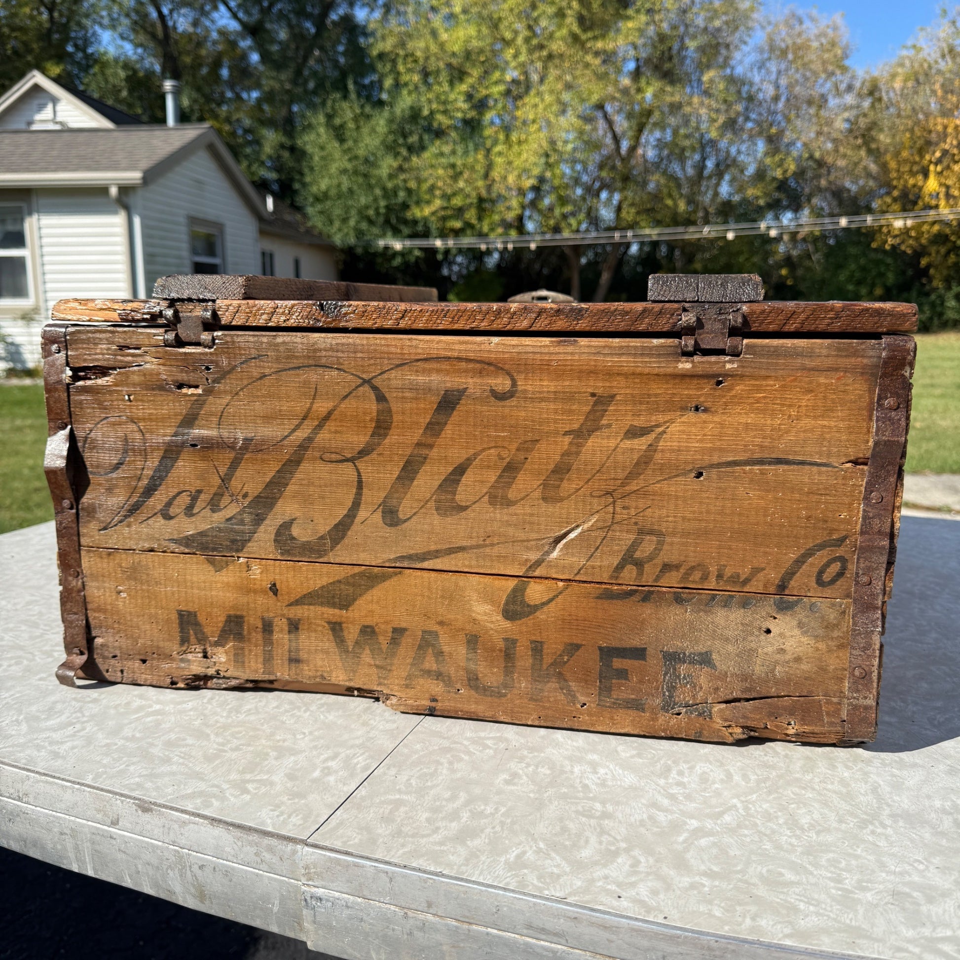 Early Pre-Prohibition Val Blatz Beer Brewery Wis Crate 3 Dozen Oversized