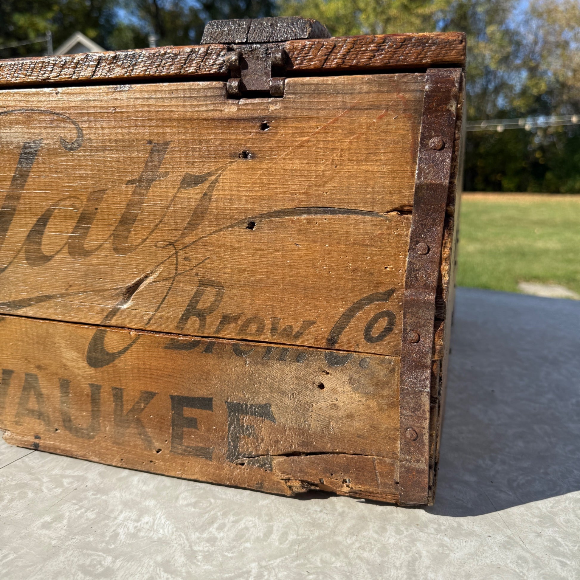 Early Pre-Prohibition Val Blatz Beer Brewery Wis Crate 3 Dozen Oversized