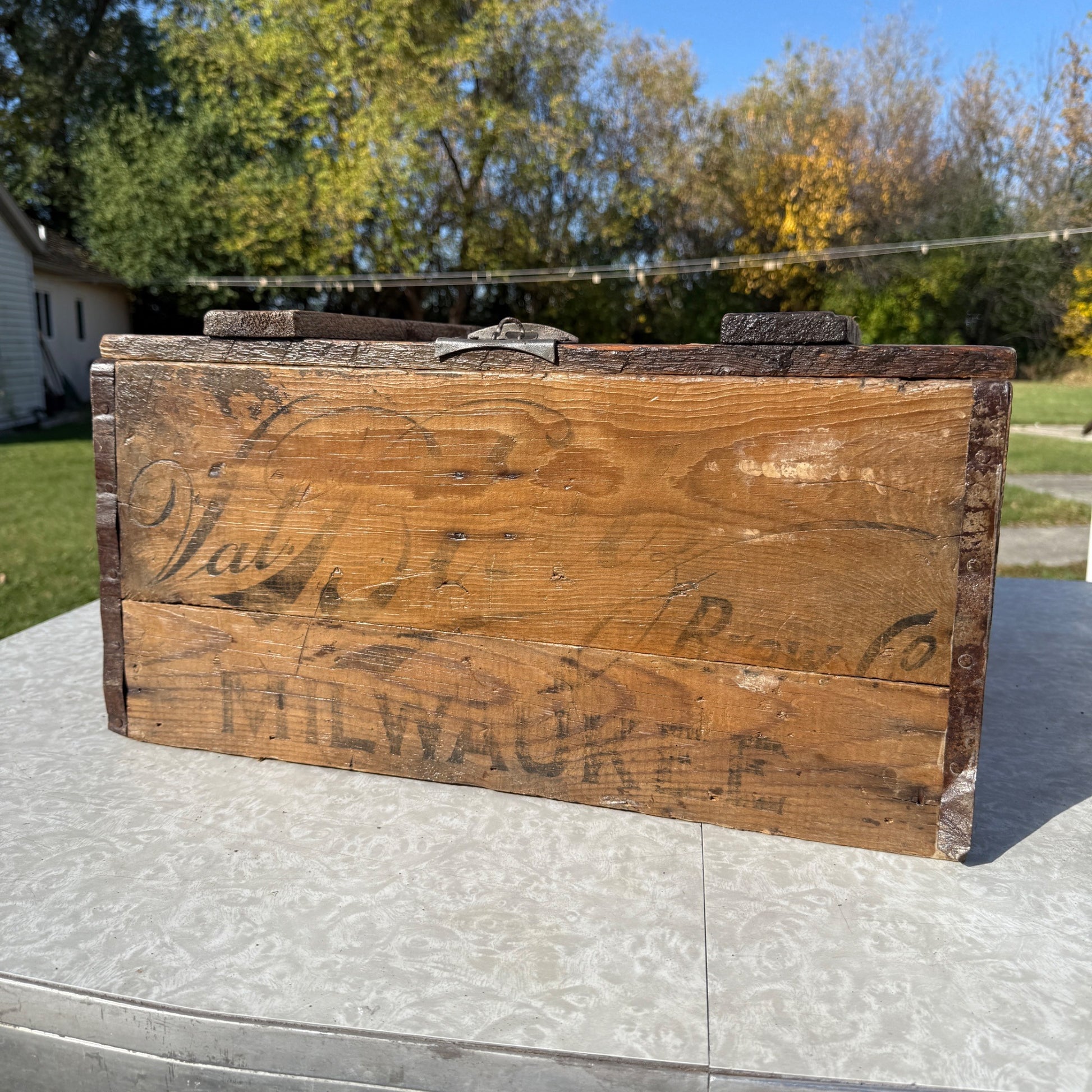 Early Pre-Prohibition Val Blatz Beer Brewery Wis Crate 3 Dozen Oversized