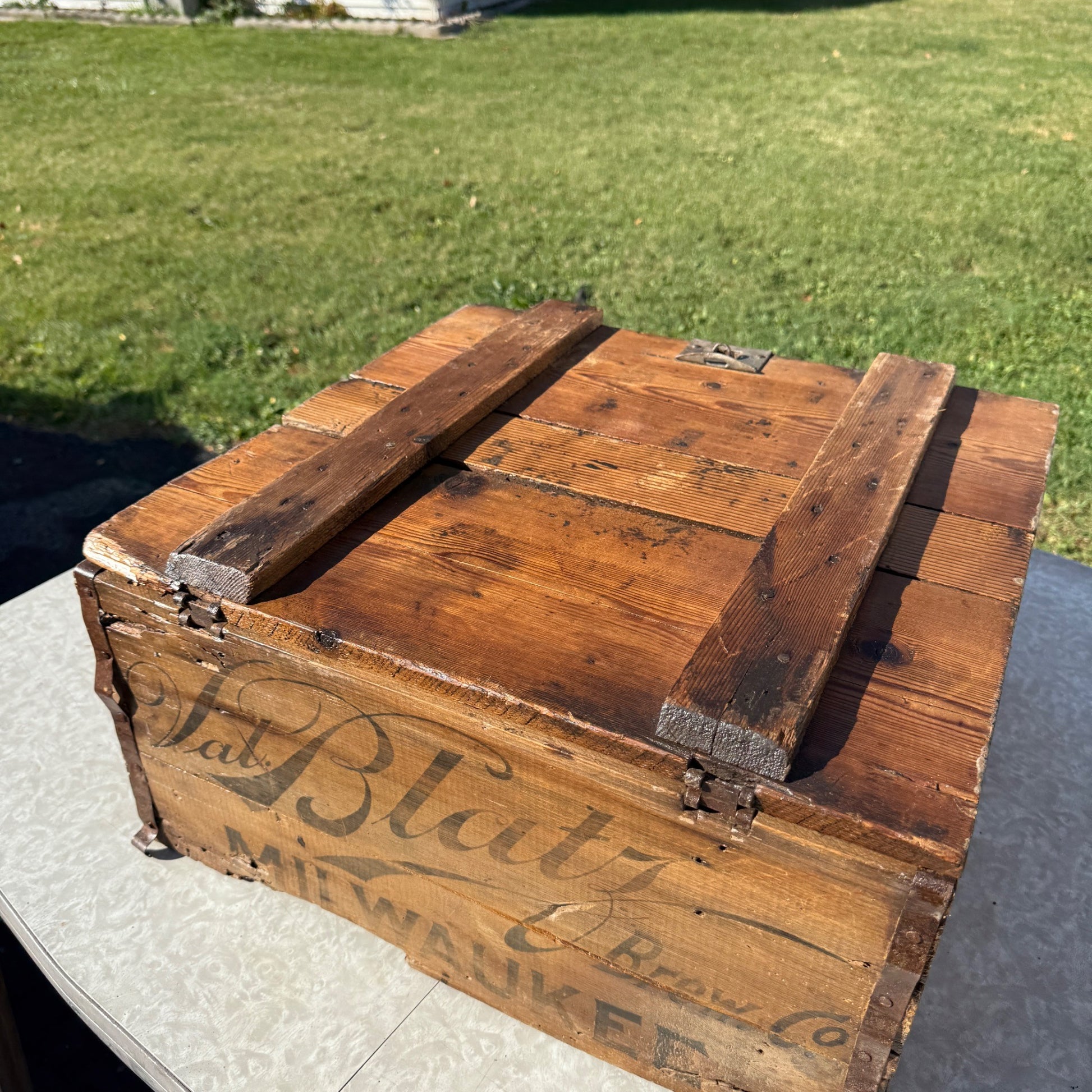 Early Pre-Prohibition Val Blatz Beer Brewery Wis Crate 3 Dozen Oversized