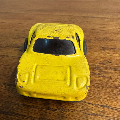 Vtg 1970s Yellow Tonka Sports Muscle Car Pressed Steel Made in Japan 3.25”