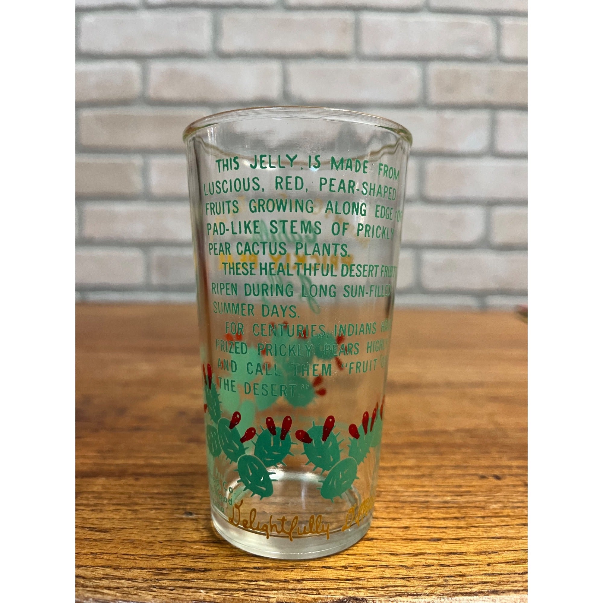 Vintage Hazel Atlas Cahill's Prickly Pear Jelly Glass Jar Phoenix Arizona 1958