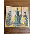 Antique Victorian Advertising Trade Card Garland Michigan Stove Co. Fold-Out