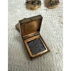 Antique Victorian Edwardian Gold-Filled Tiger Eye Pendant Locket & Pins