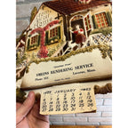 German Victorian Advertising Diecut Calendar Sign Luverne MN Smein Rendering