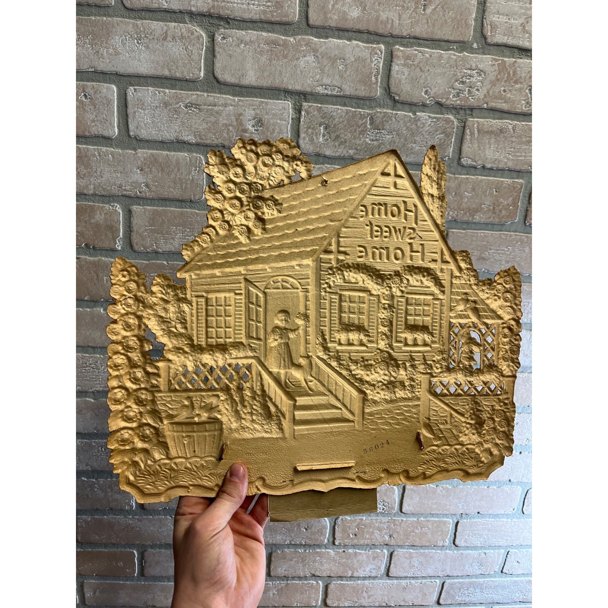 German Victorian Advertising Diecut Calendar Sign Luverne MN Smein Rendering