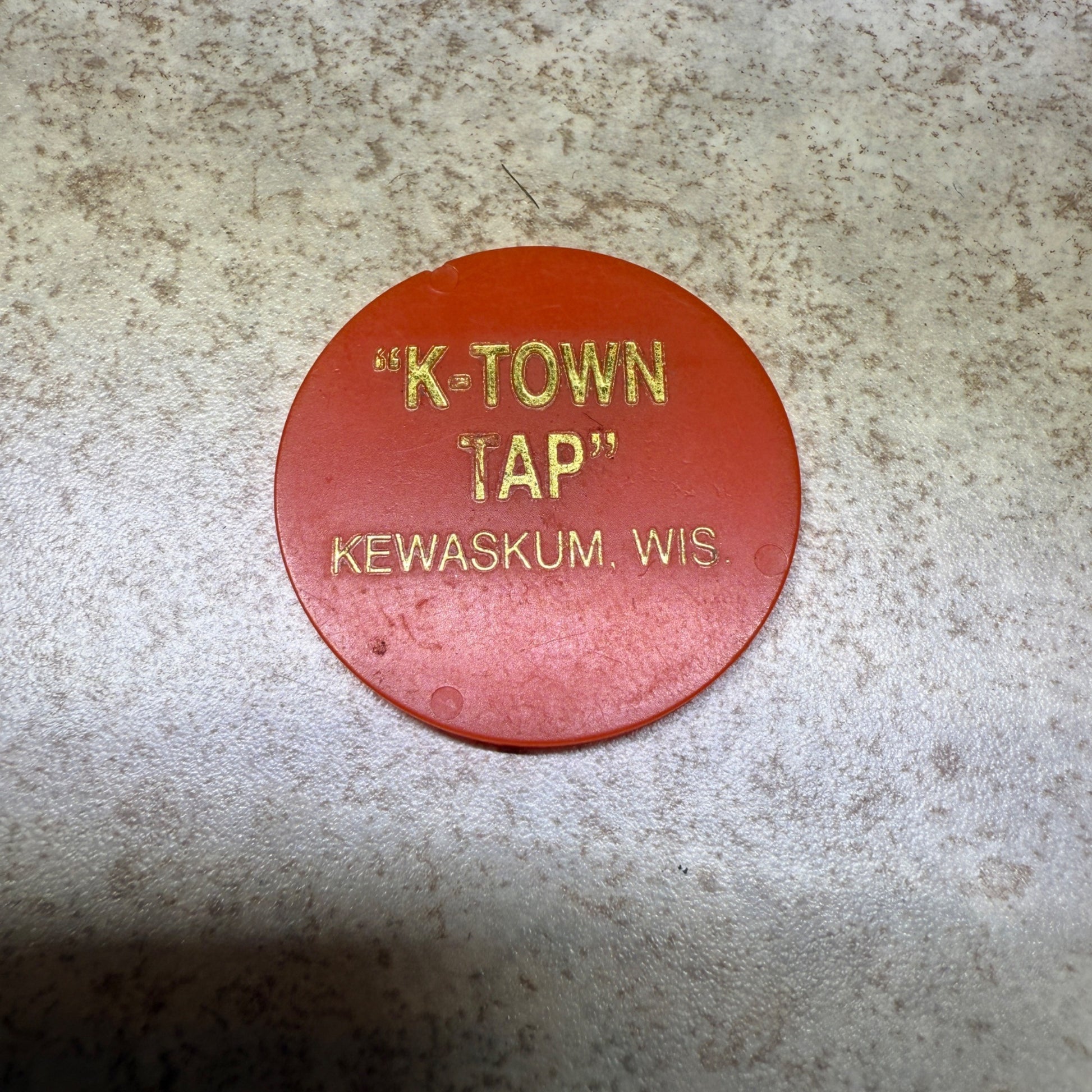 K-Town Tap Kewaskum Wis Beer Trade Token Good For One Beer