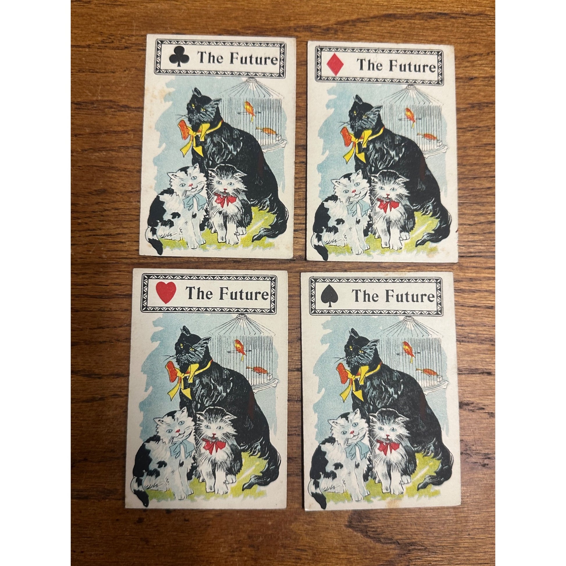RARE Antique 1897 The Black Cat Fortune Telling Game - Parker Brothers Halloween
