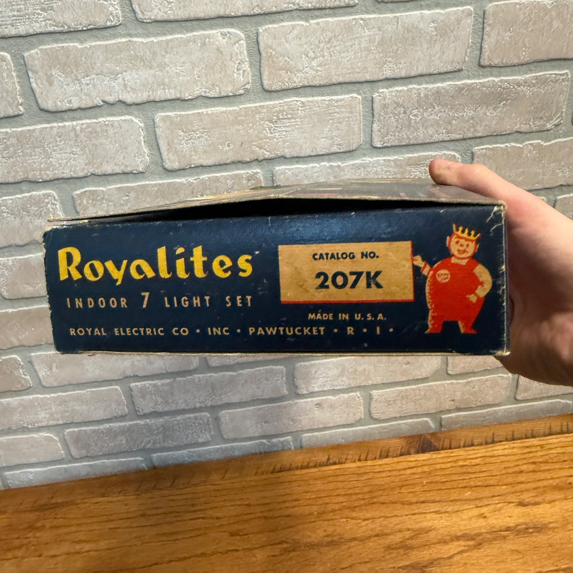 Vintage Christmas String Lights Xmas Box Decor Royalites