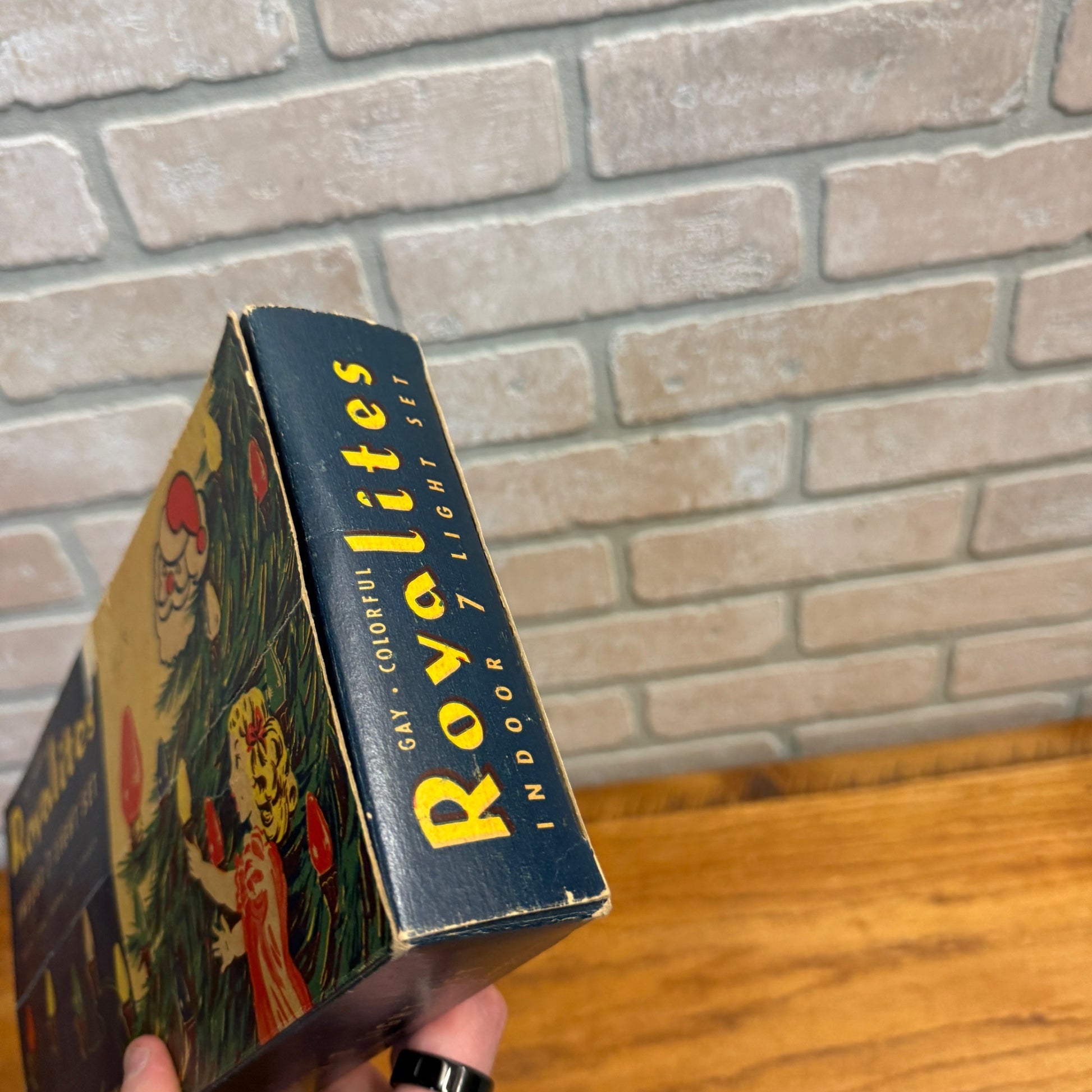 Vintage Christmas String Lights Xmas Box Decor Royalites