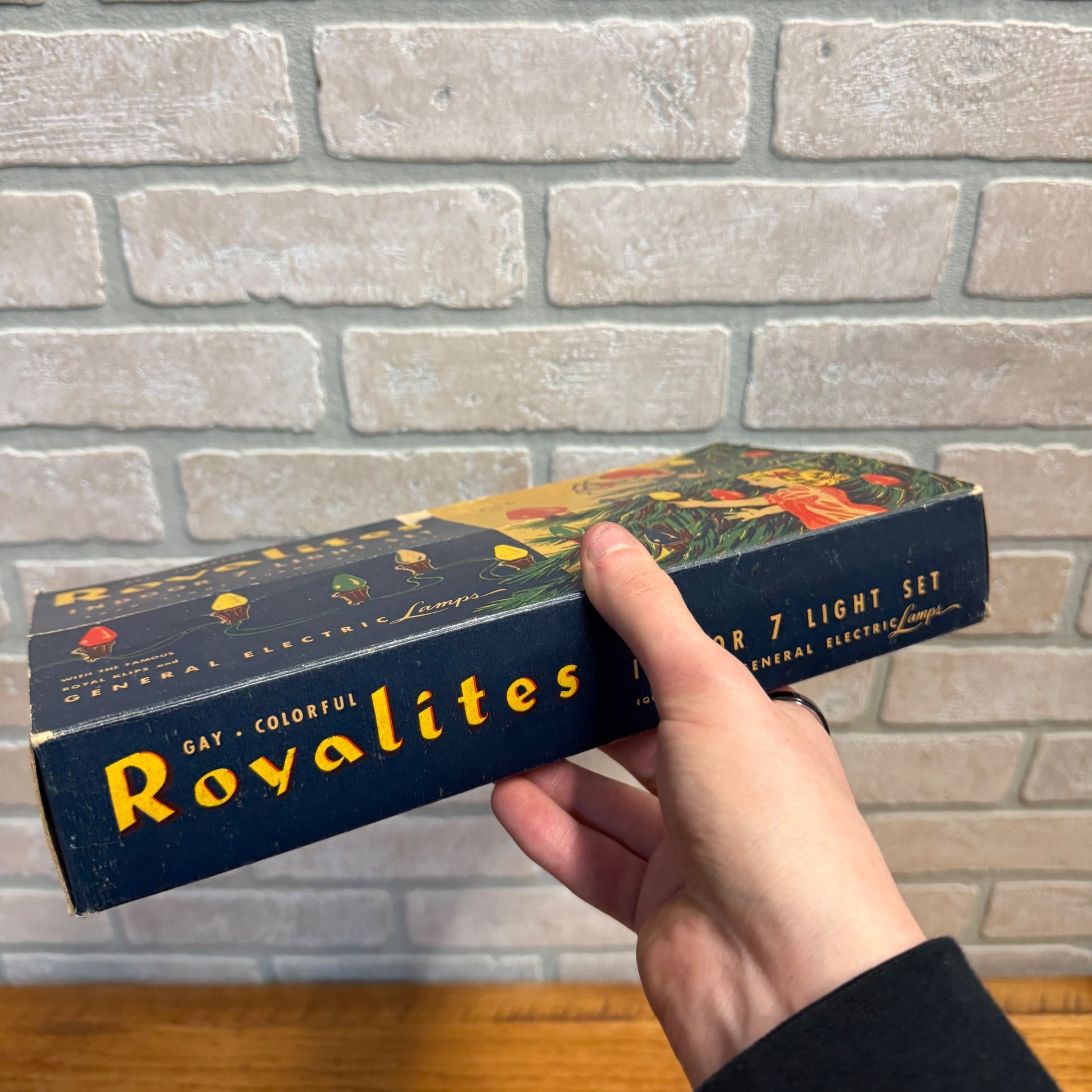 Vintage Christmas String Lights Xmas Box Decor Royalites