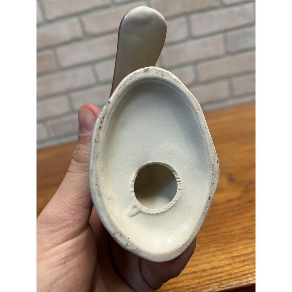 Vintage MCM Royal Copley Yellow Skylark On Tree Stump Figurine