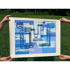 Original Irene Rice Pereira Screen Print "Landscape of the Absolute" Mid-Century Modernist Art