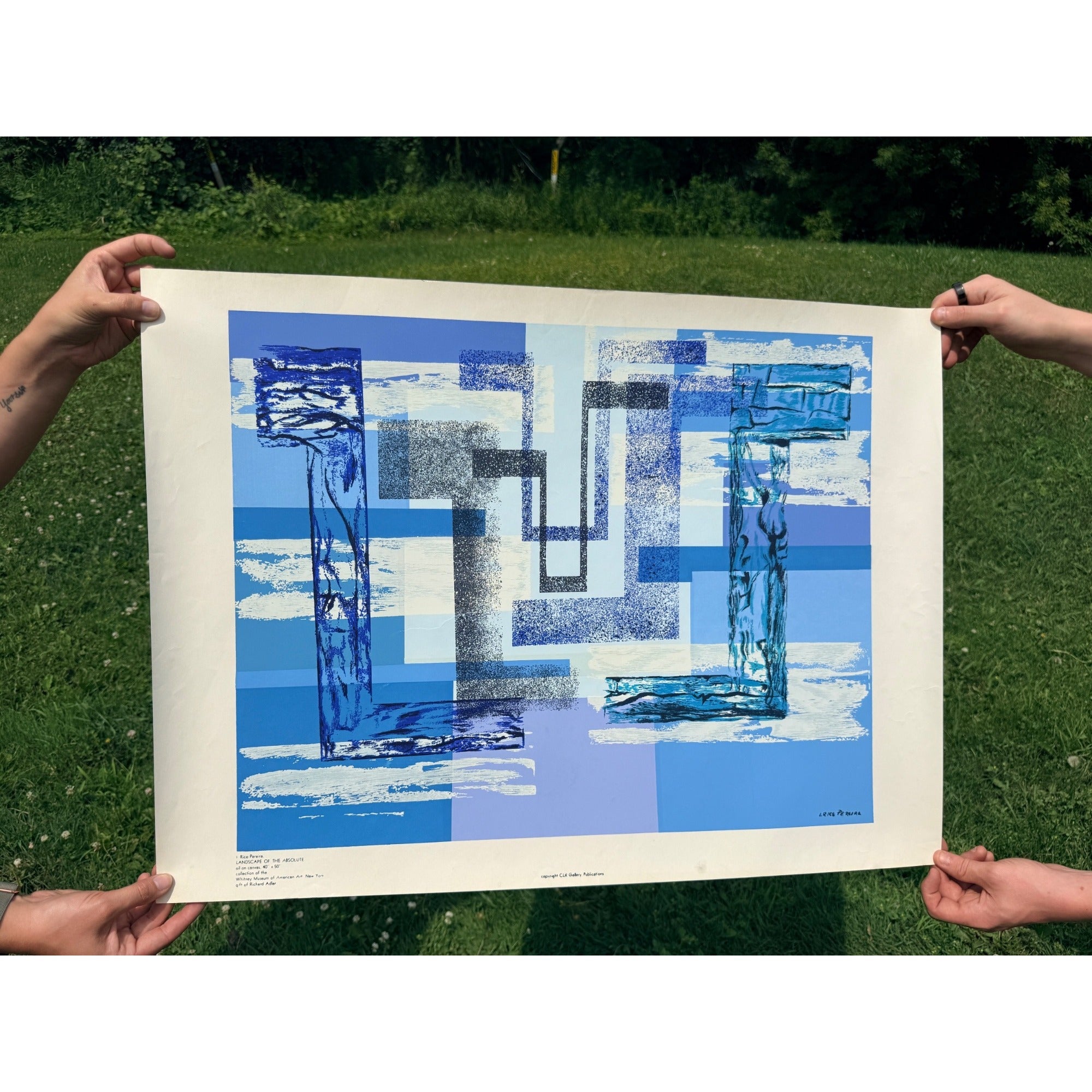 Original Irene Rice Pereira Screen Print "Landscape of the Absolute" Mid-Century Modernist Art