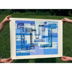 Original Irene Rice Pereira Screen Print "Landscape of the Absolute" Mid-Century Modernist Art