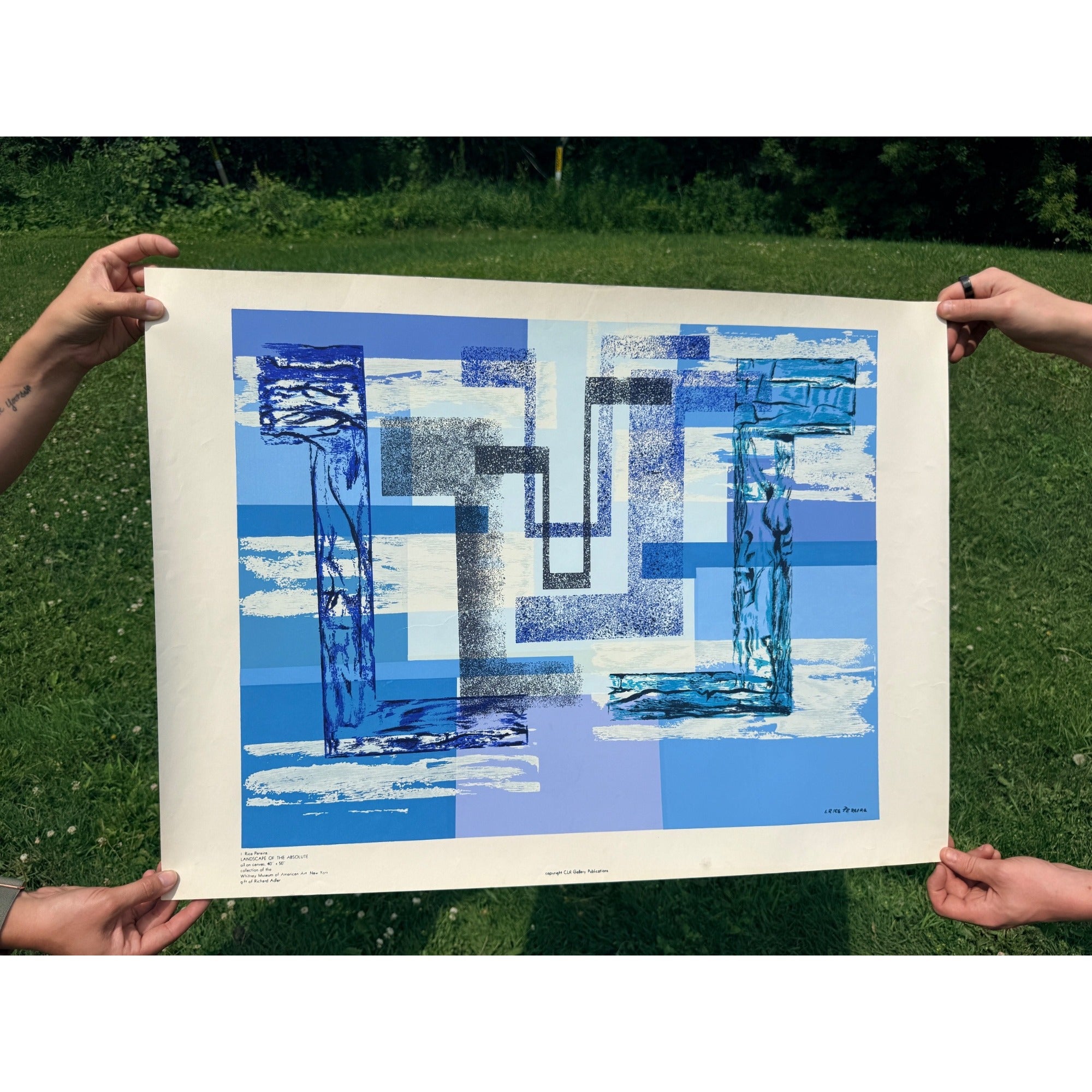 Original Irene Rice Pereira Screen Print "Landscape of the Absolute" Mid-Century Modernist Art