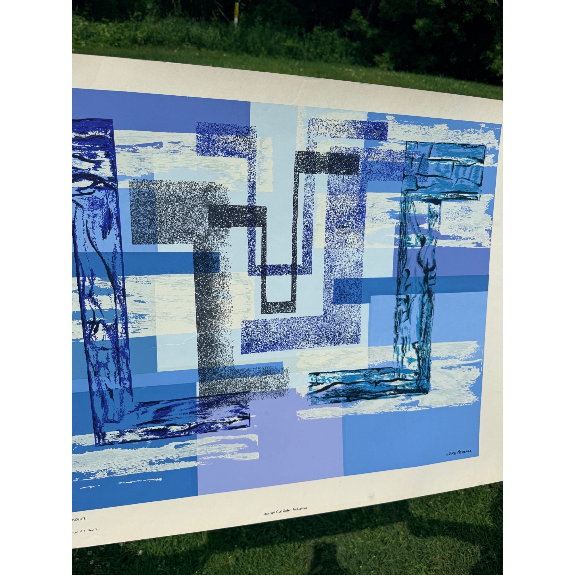 Original Irene Rice Pereira Screen Print "Landscape of the Absolute" Mid-Century Modernist Art