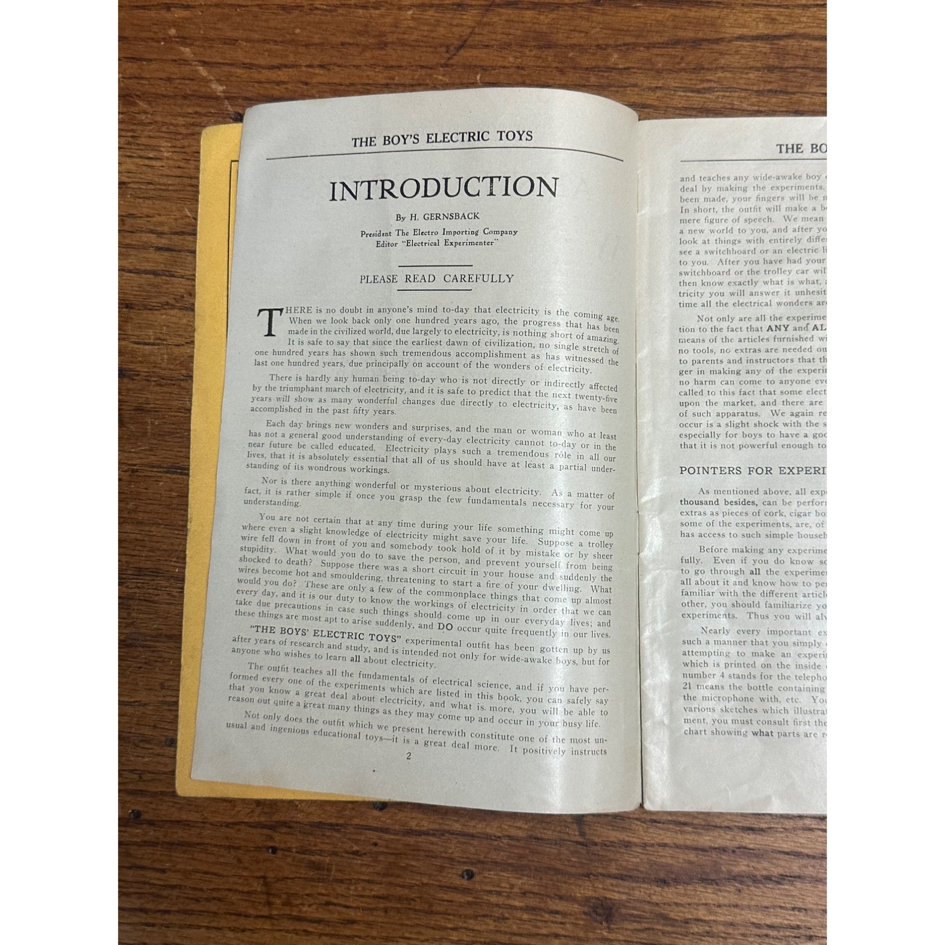 RARE 1917 Electro Importing Co "The Boy's Electric Toys" Experiment Booklet