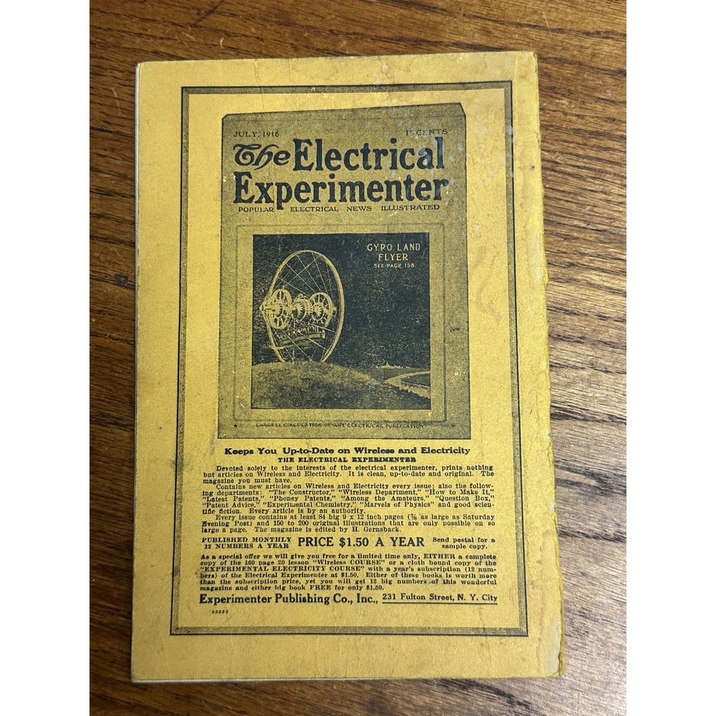 RARE 1917 Electro Importing Co "The Boy's Electric Toys" Experiment Booklet