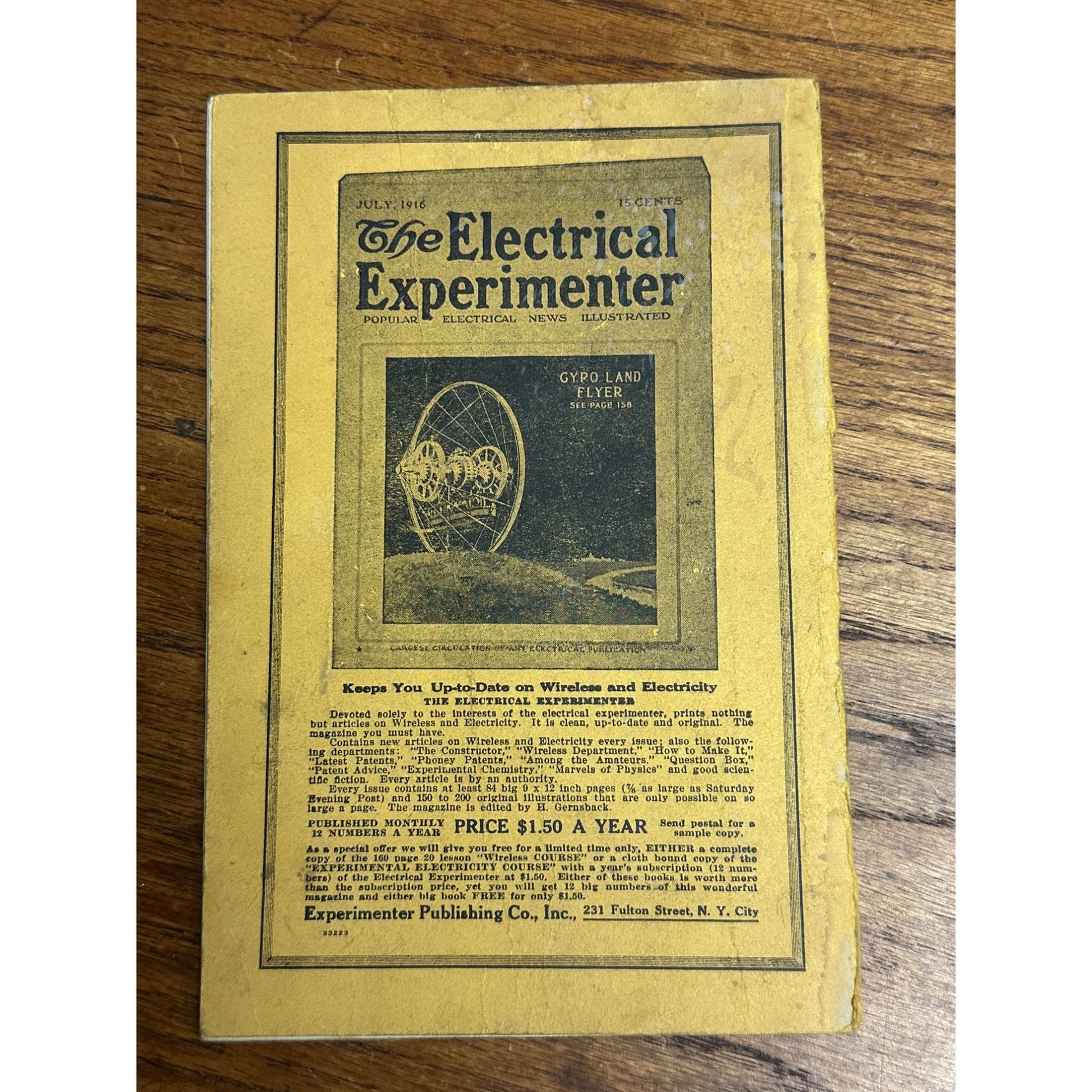 RARE 1917 Electro Importing Co "The Boy's Electric Toys" Experiment Booklet
