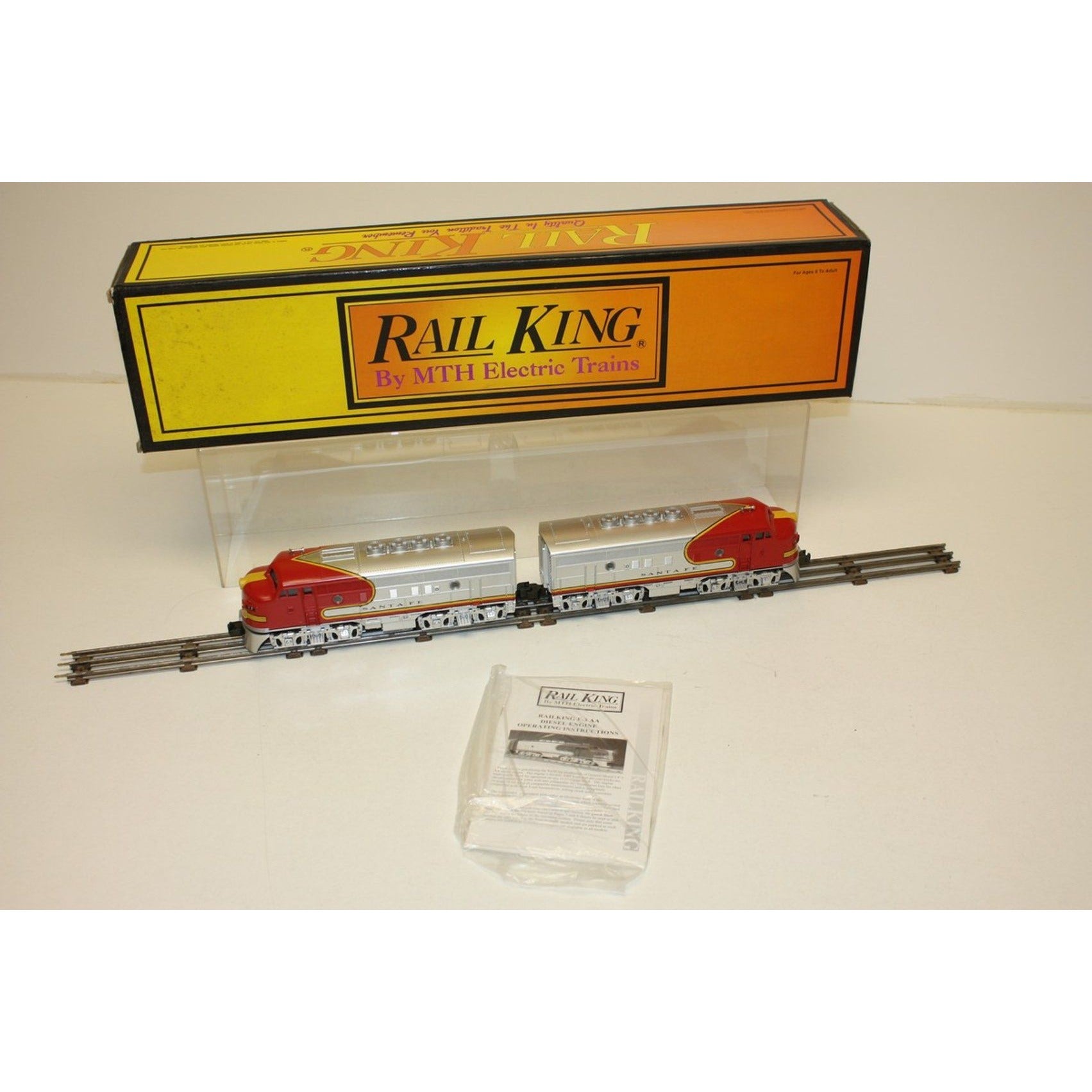 MTH Rail King Santa Fe F-3 AA Diesel Train Set NEW + Box 3- Rail #30-2131-1
