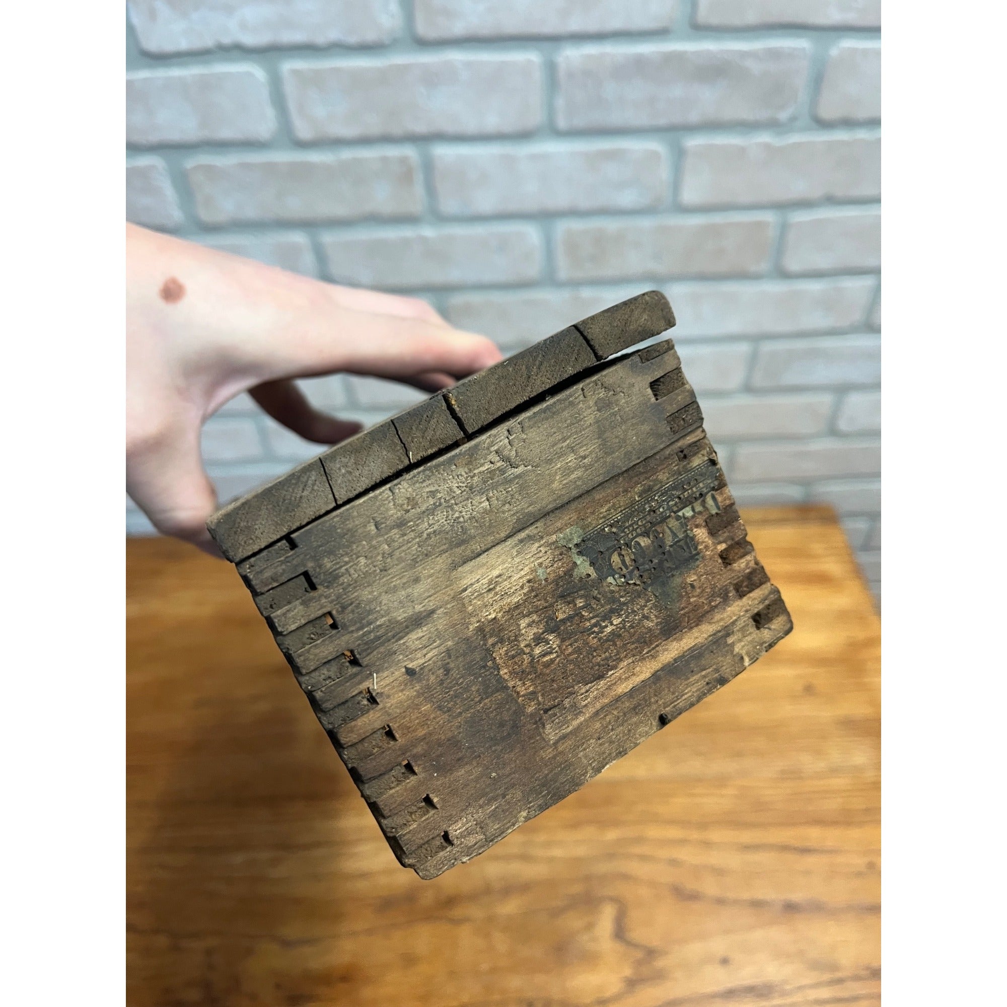 Vintage c1930s Yankee Girl Cut Plug Tobacco Wooden Crate Box
