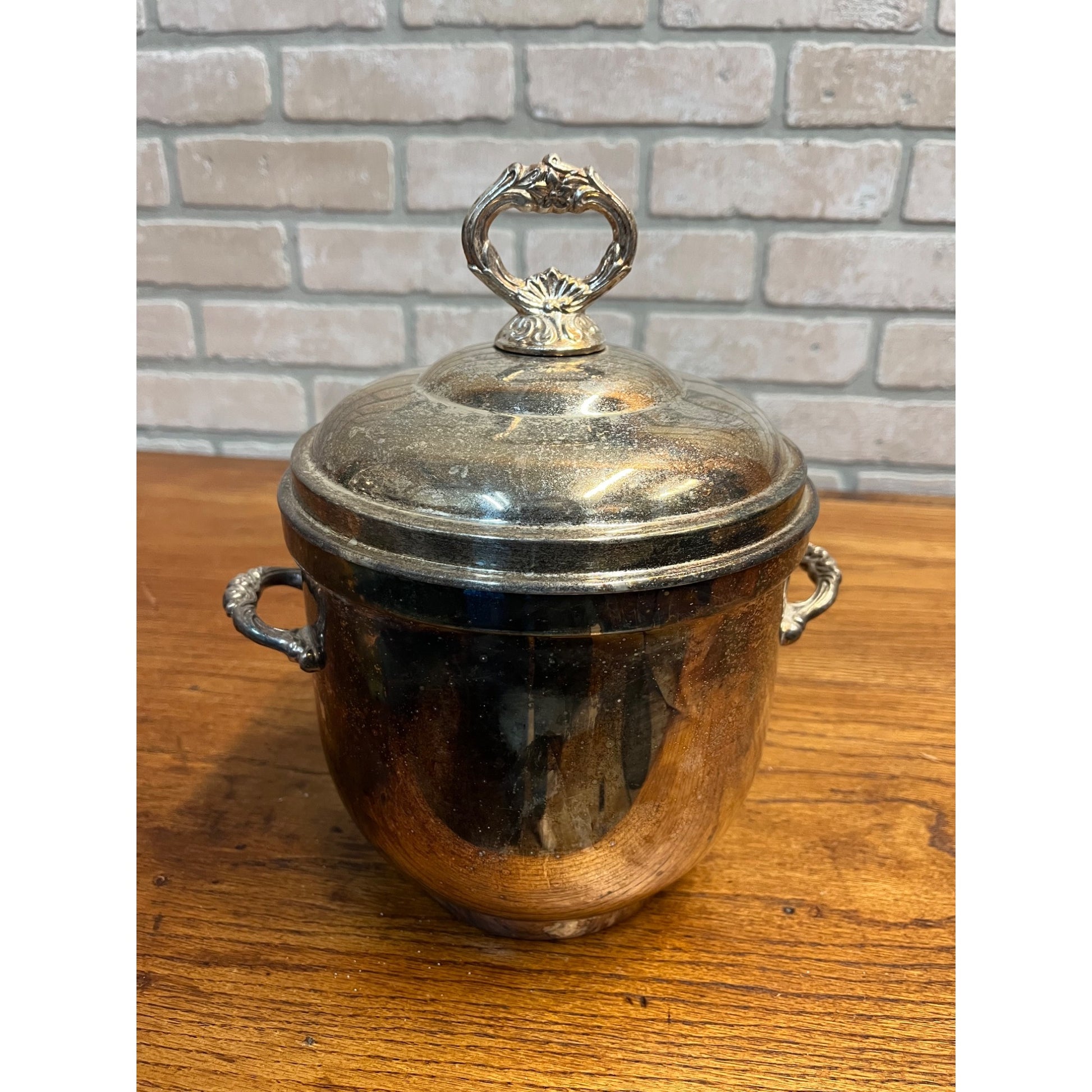 Vintage Gorham Newport Silver Plated Ice Bucket Insulated Lidded 7"