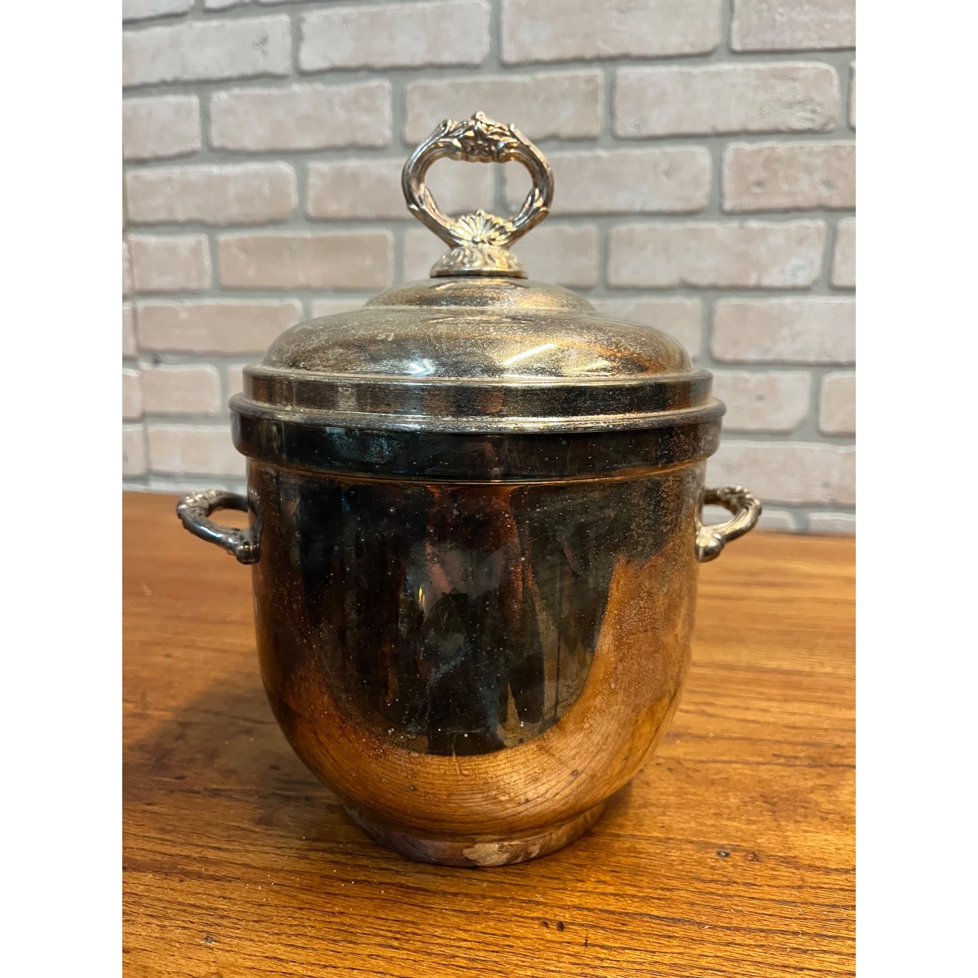 Vintage Gorham Newport Silver Plated Ice Bucket Insulated Lidded 7"