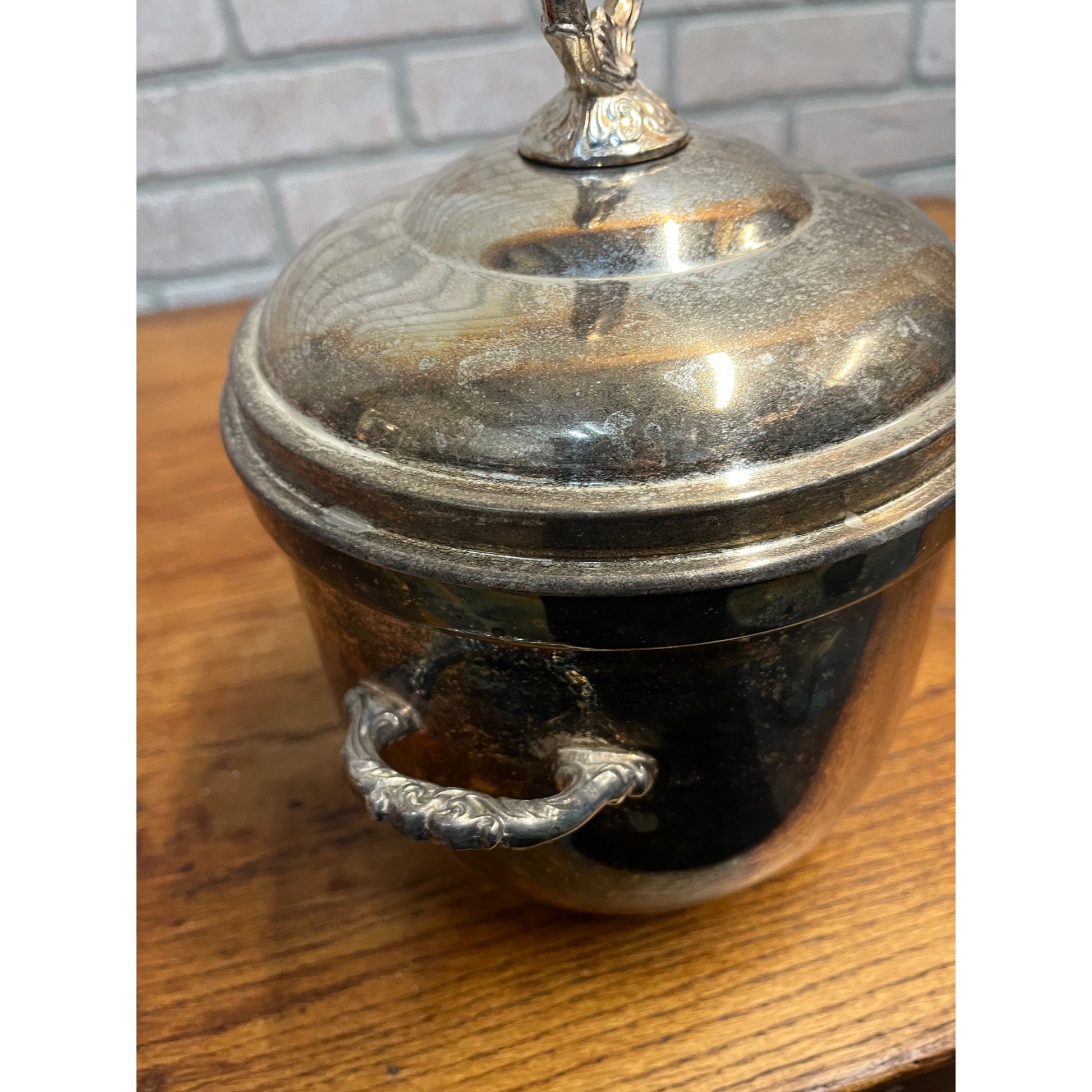 Vintage Gorham Newport Silver Plated Ice Bucket Insulated Lidded 7"