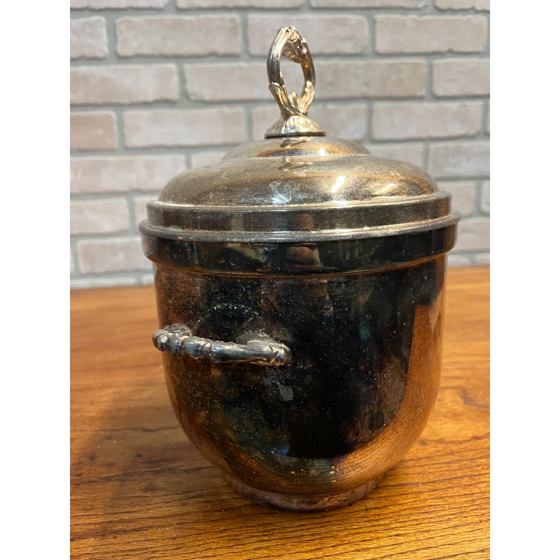Vintage Gorham Newport Silver Plated Ice Bucket Insulated Lidded 7"