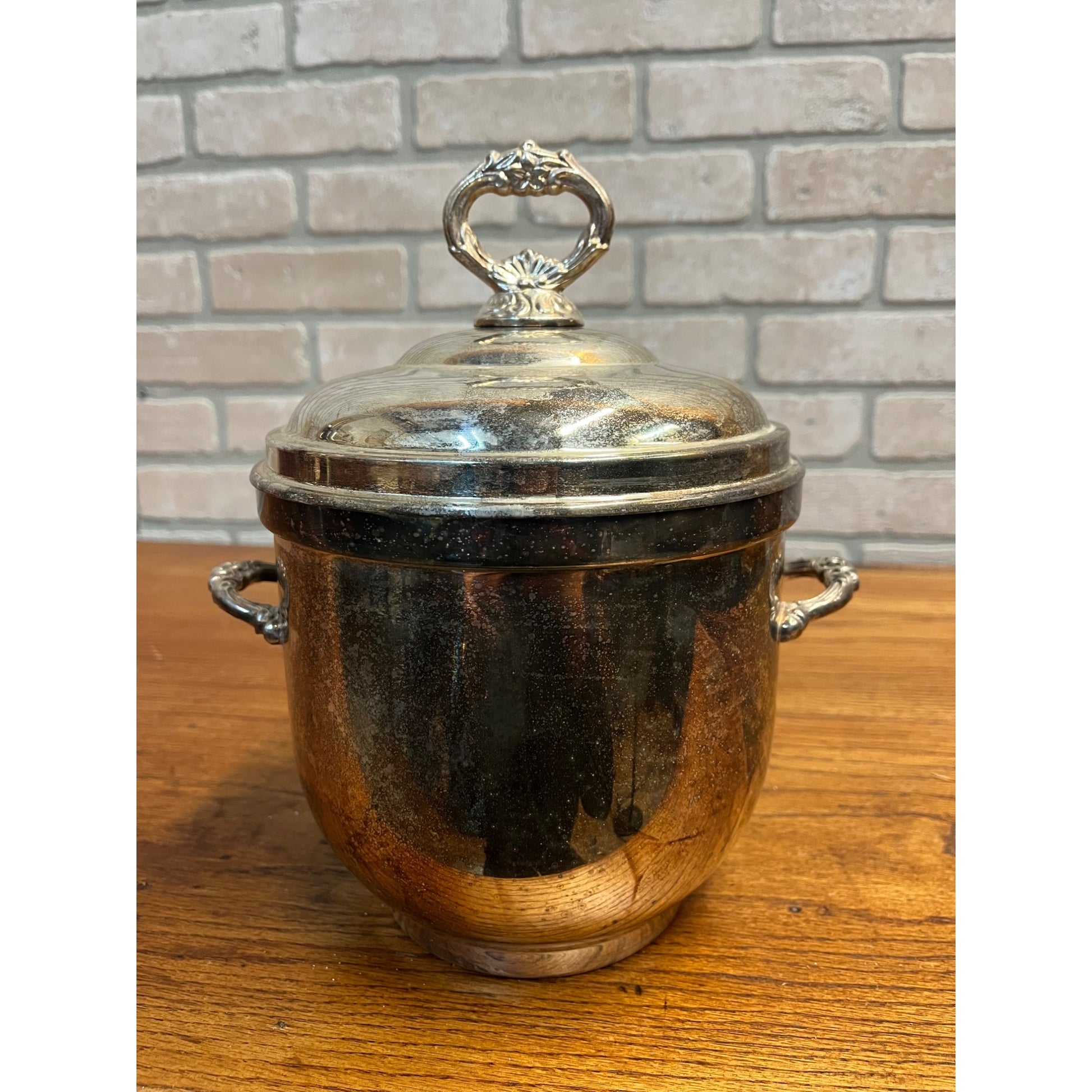 Vintage Gorham Newport Silver Plated Ice Bucket Insulated Lidded 7"