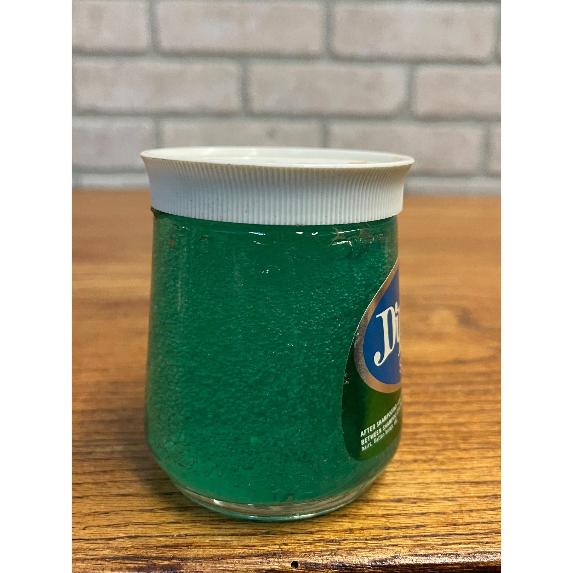 Vintage Dippity-do Hair Setting Gel Green Full Unopened 8oz Jar NOS Extra Hold