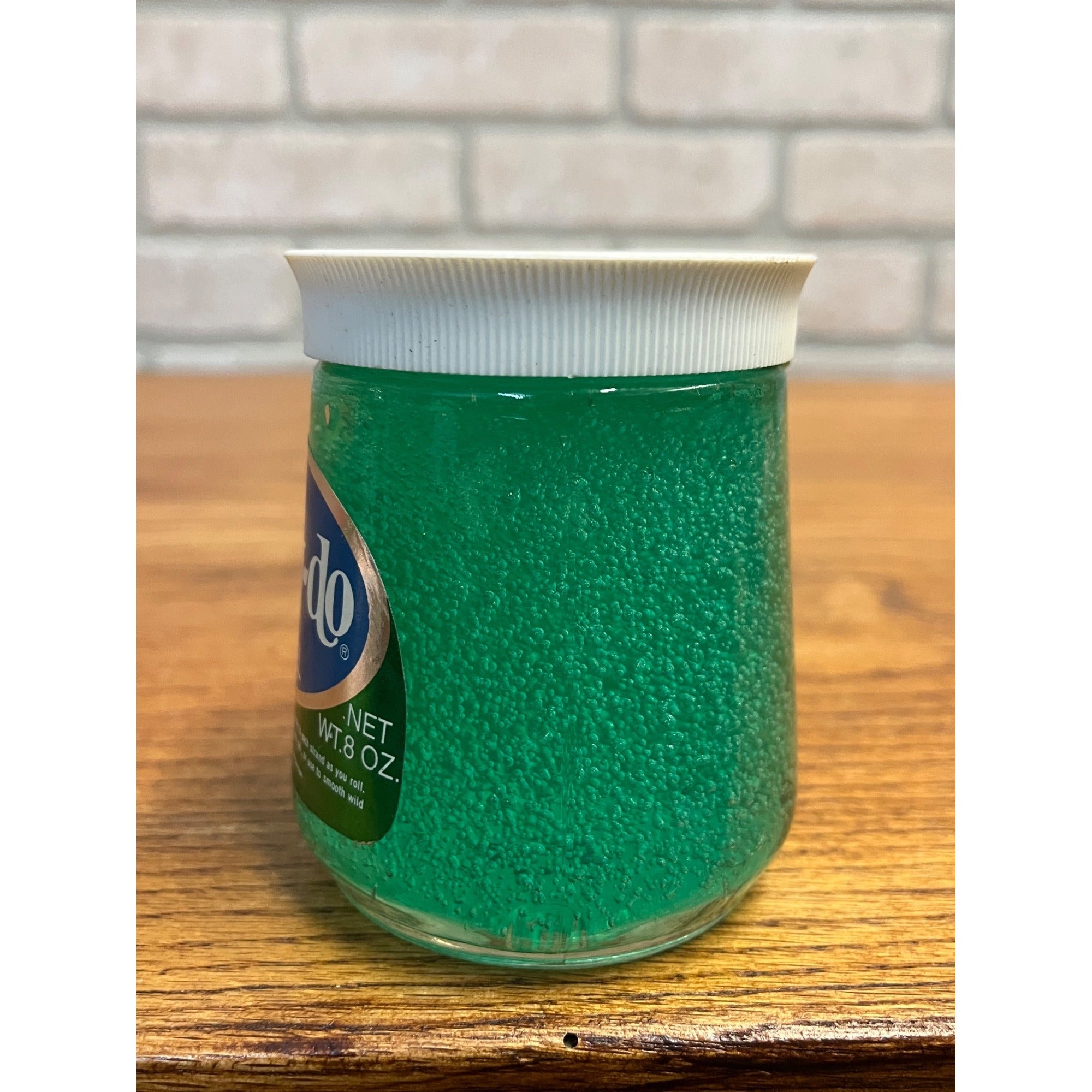 Vintage Dippity-do Hair Setting Gel Green Full Unopened 8oz Jar NOS Extra Hold