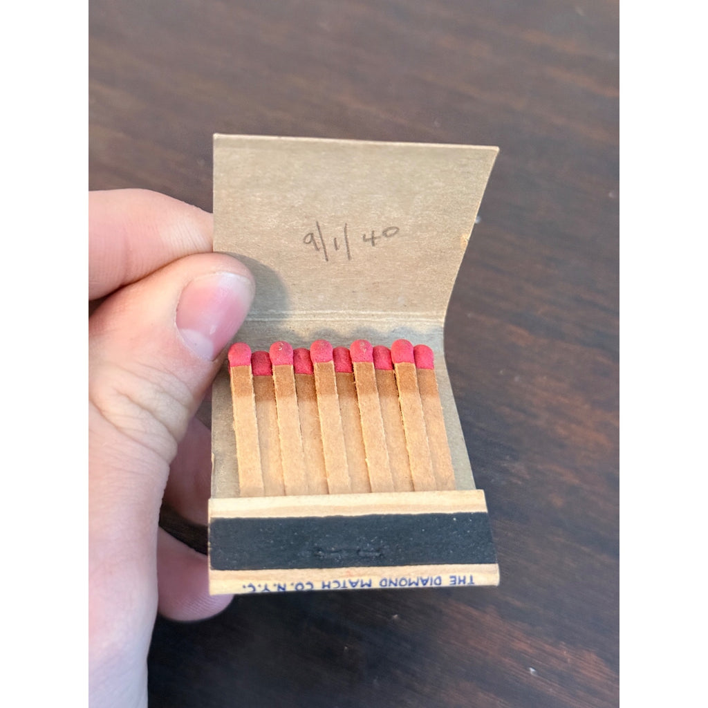 Vintage WWII Uncle Sam Hotel Kaskaskia La Salle IL Unstruck FULL Matchbook