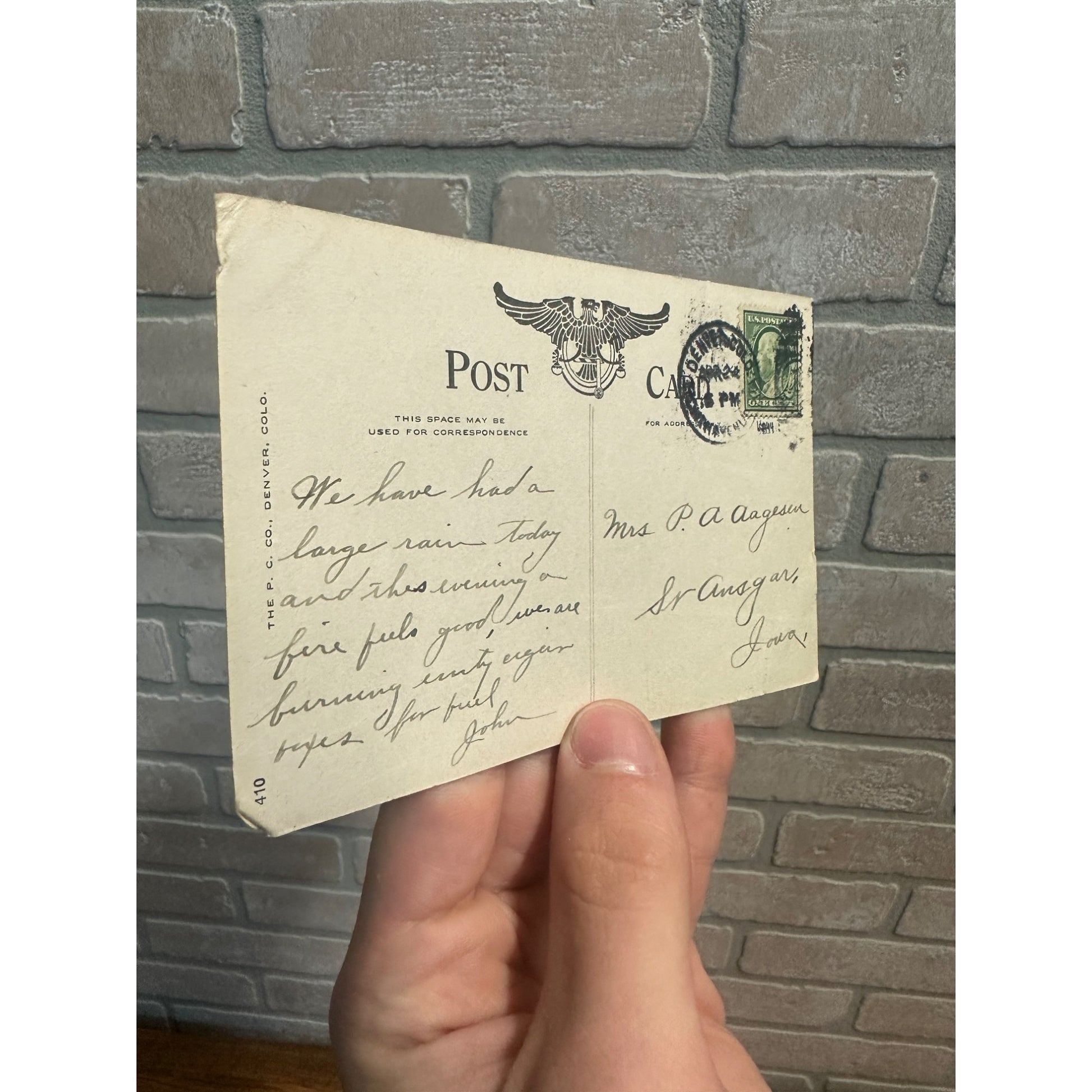 Union Depot Denver CO Colorado Vintage Postcard Horse & Buggy 1914
