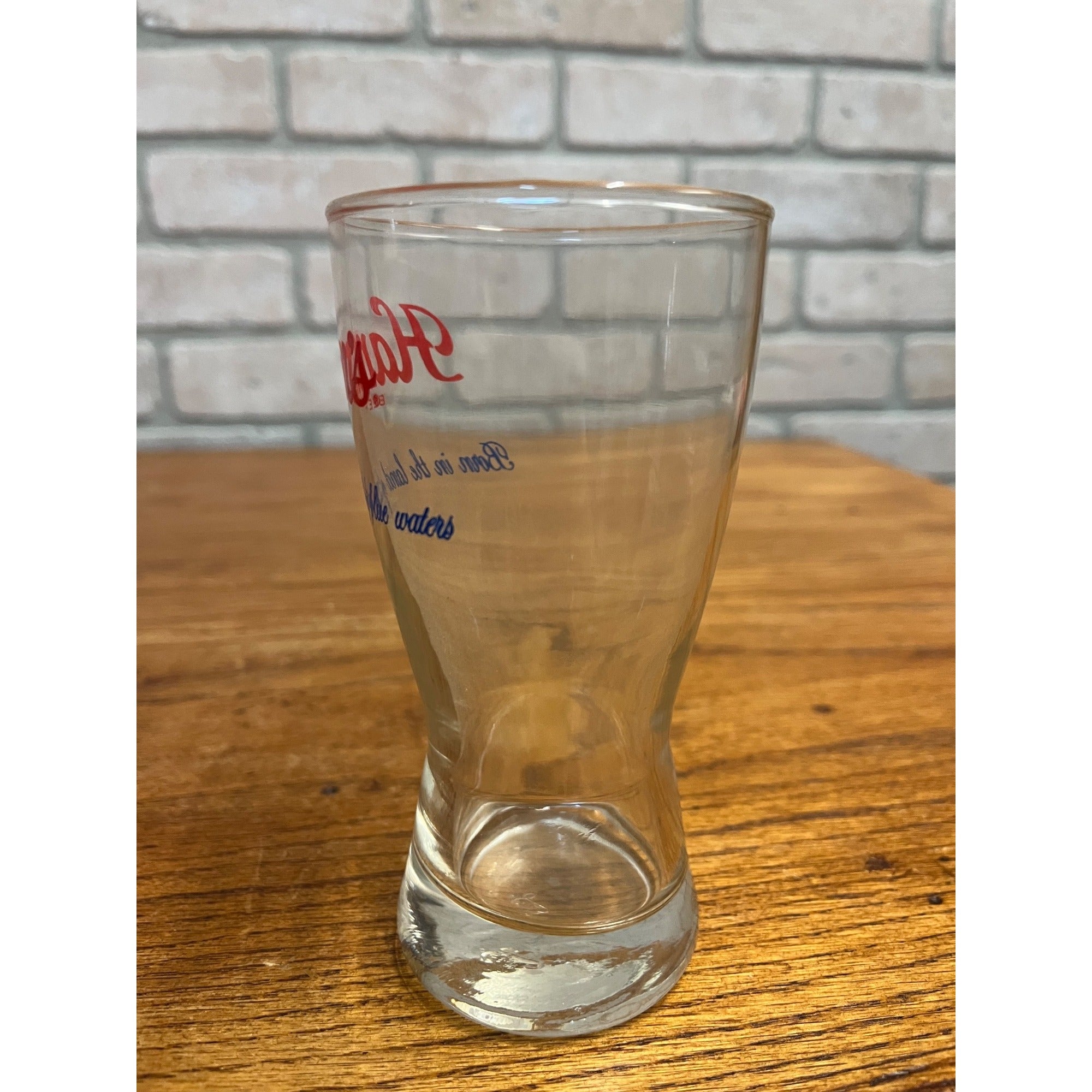 Vintage Hamm’s Beer Pilsner Glass 5-3/8” Tall Barware Land of Sky Blue Waters