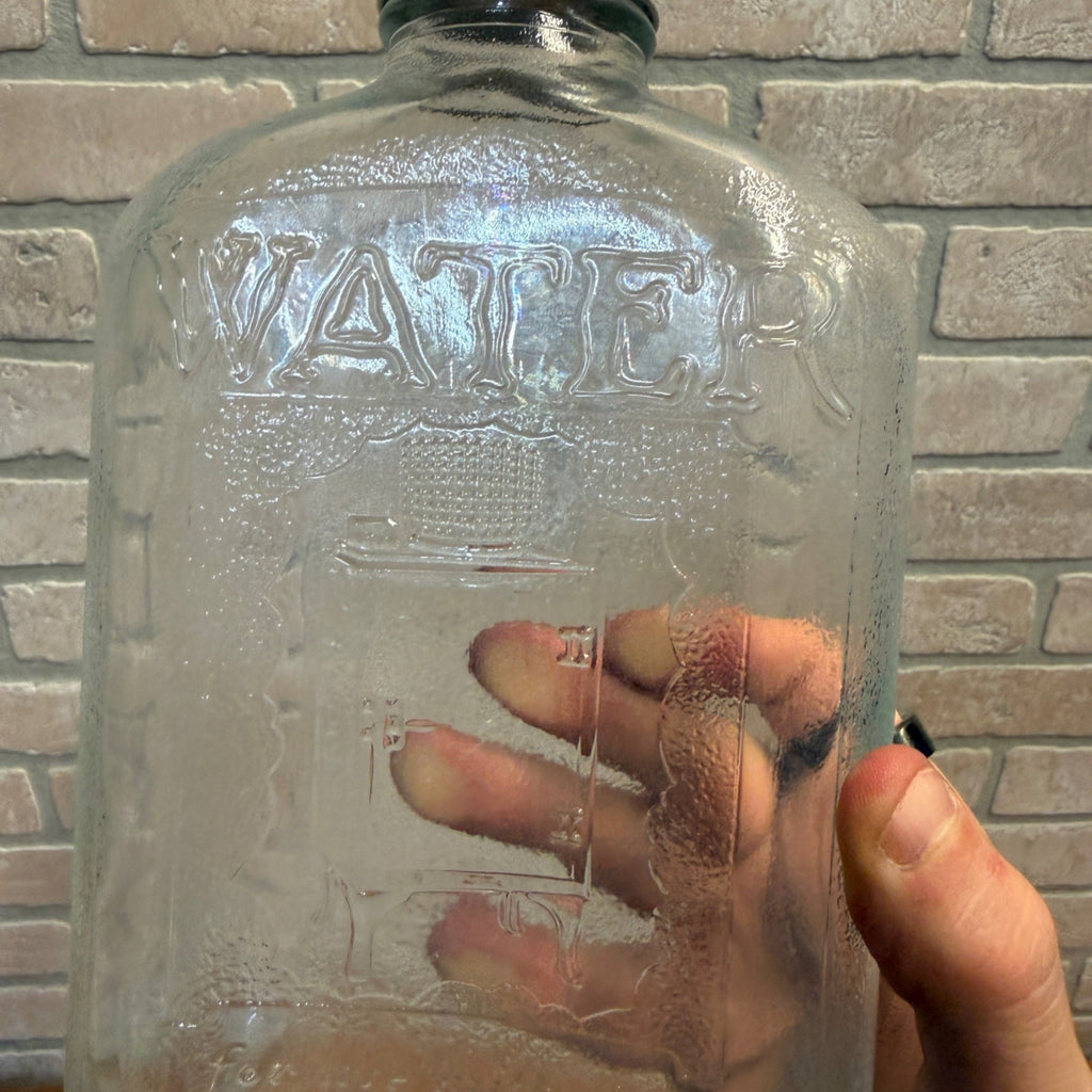 Vintage 1930s GE General Electric Glass Ice Box Fridge Refrigerator Water Bottle Jar #5
