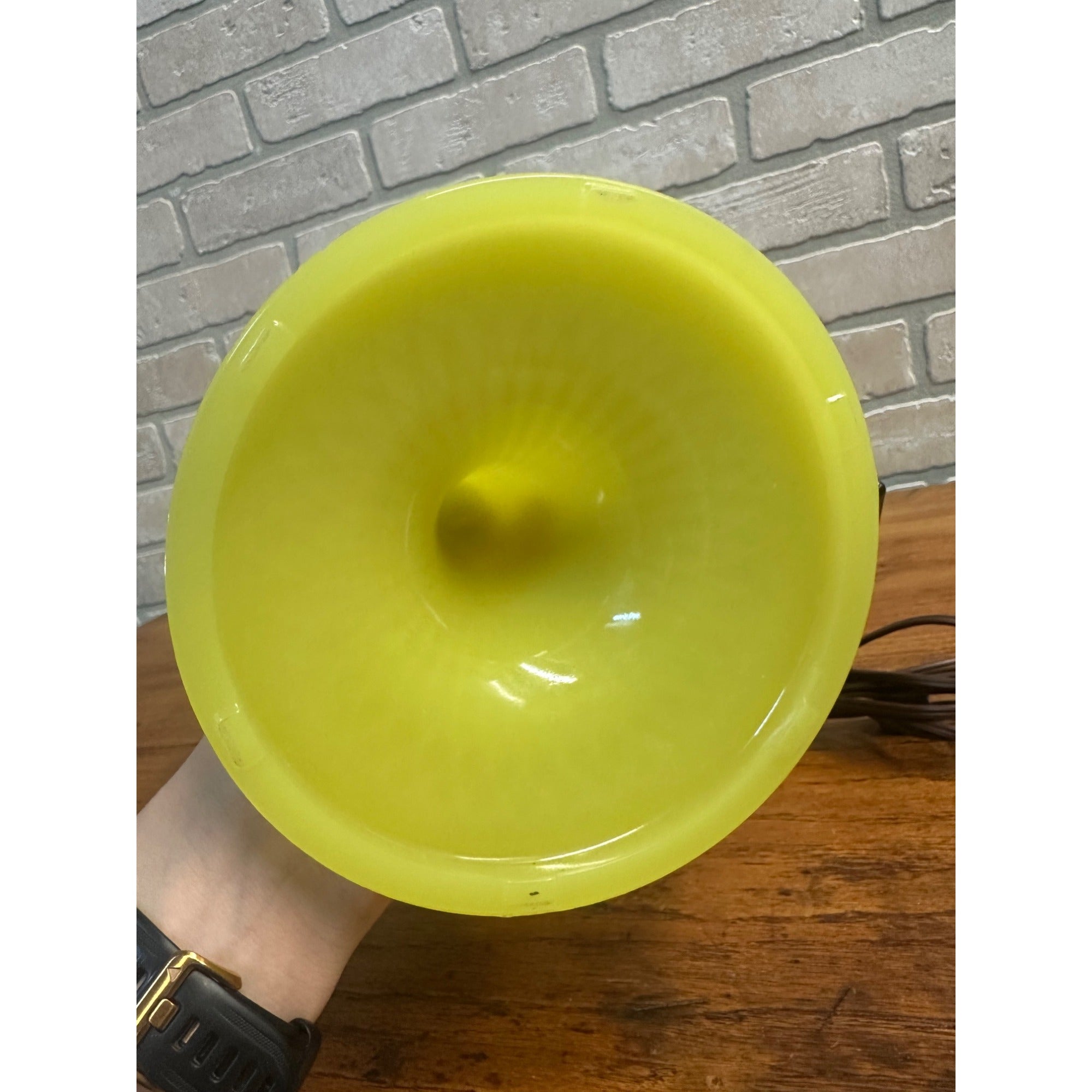 RARE Aladdin Yellow Moonstone Vertique Lamp Uranium Glows- Converted