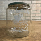 ANTIQUE MI LOLA HUMI JAR GLASS CIGAR COUNTRY STORE DISPLAY HUMIDOR TIN LID LADY