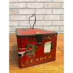 Vintage Tin Tobacco Tin Lunch Pail-Union Leader Cut Plug CLEAN w/ Label