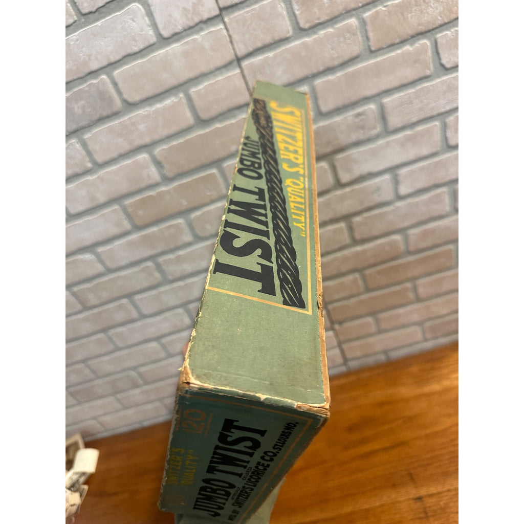 Rare BIG Early 1900s SWITZERS JUMBO TWIST LICORICE RETAIL STORE BOX St Louis MO