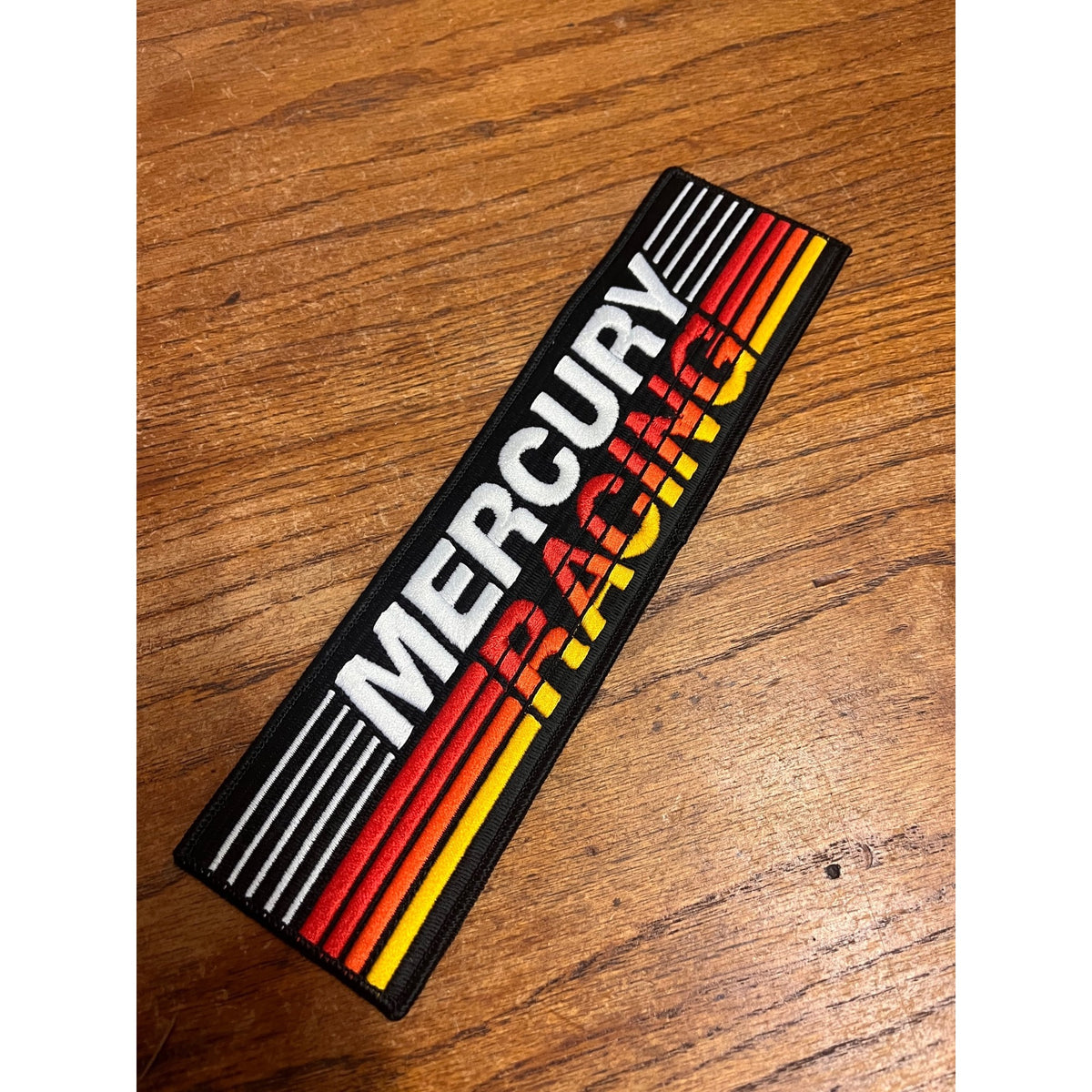 Vintage Mercury Racing Large Embroidered Patch Vintage 11" x 2.75" Outboard
